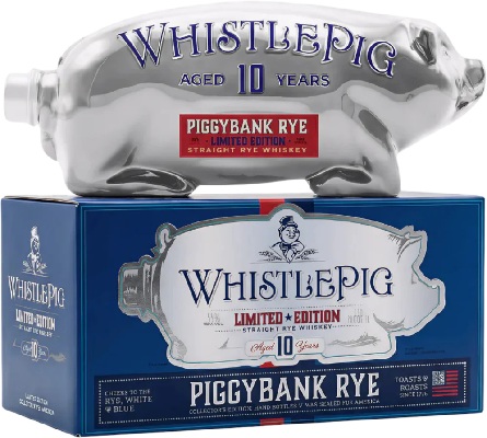 Whistlepig Rye Whiskey Red, White & Blue Piggybank Limited Edition 10 YR