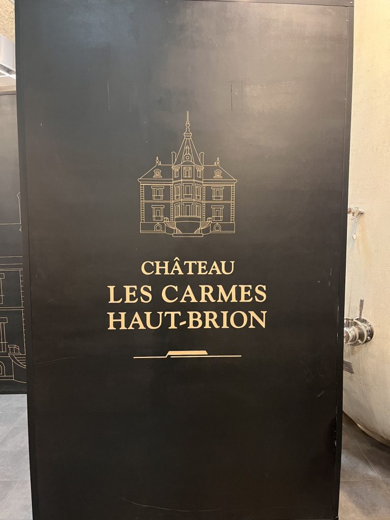 Château Les Carmes Haut-Brion estate sign, Pessac-Léognan, Bordeaux