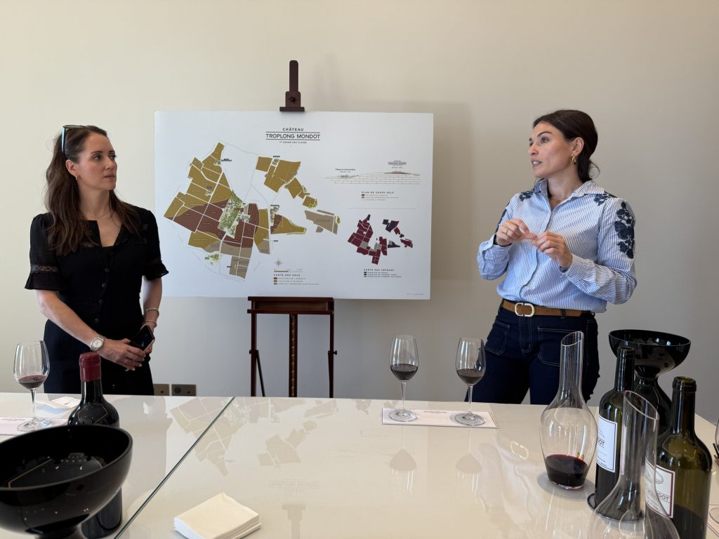 Winemaking team presenting the 2025 vintage at Château Troplong Mondot, Saint-Émilion, Bordeaux En Primeur