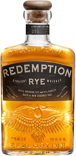 Redemption Straight Rye Whiskey Aged In New Charred Oak Barrels