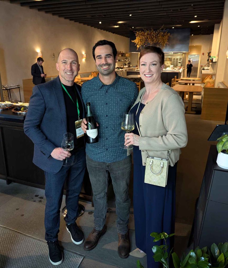 JoAnn with Banke winemaker and the Jackson Estate Oregon GM