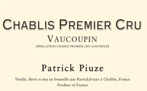 Patrick Piuze Chablis Premier Cru Vaucoupin Patrick Piuze Chablis Premier Cru Vaucoupin