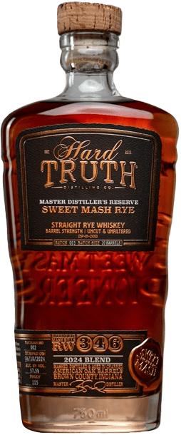 Hard Truth Rye Whiskey Sweet Mash Rye Master Distiller's Reserve RW346 Ensemble