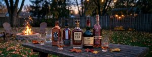 Outdoor fall whiskey tasting