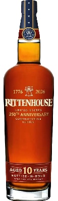 Rittenhouse Straight Rye Whiskey Bottled in Bond 10 Year 250 Anniversary Rittenhouse Straight Rye Whiskey Bottled in Bond 10 Year 250 Anniversary
