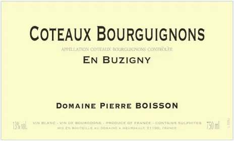 Pierre Boisson Coteaux Bourguignons Blanc en Buzigny Pierre Boisson Coteaux Bourguignons Blanc en Buzigny